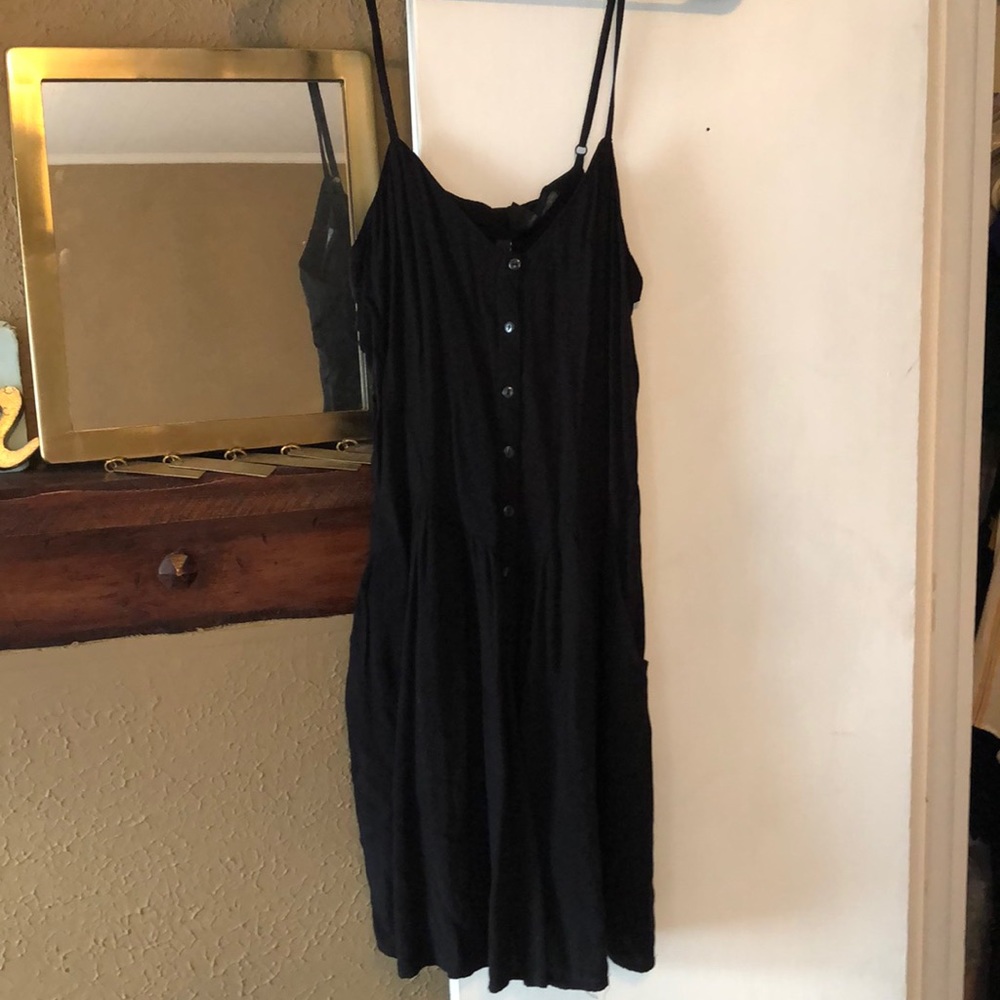 Black button dress